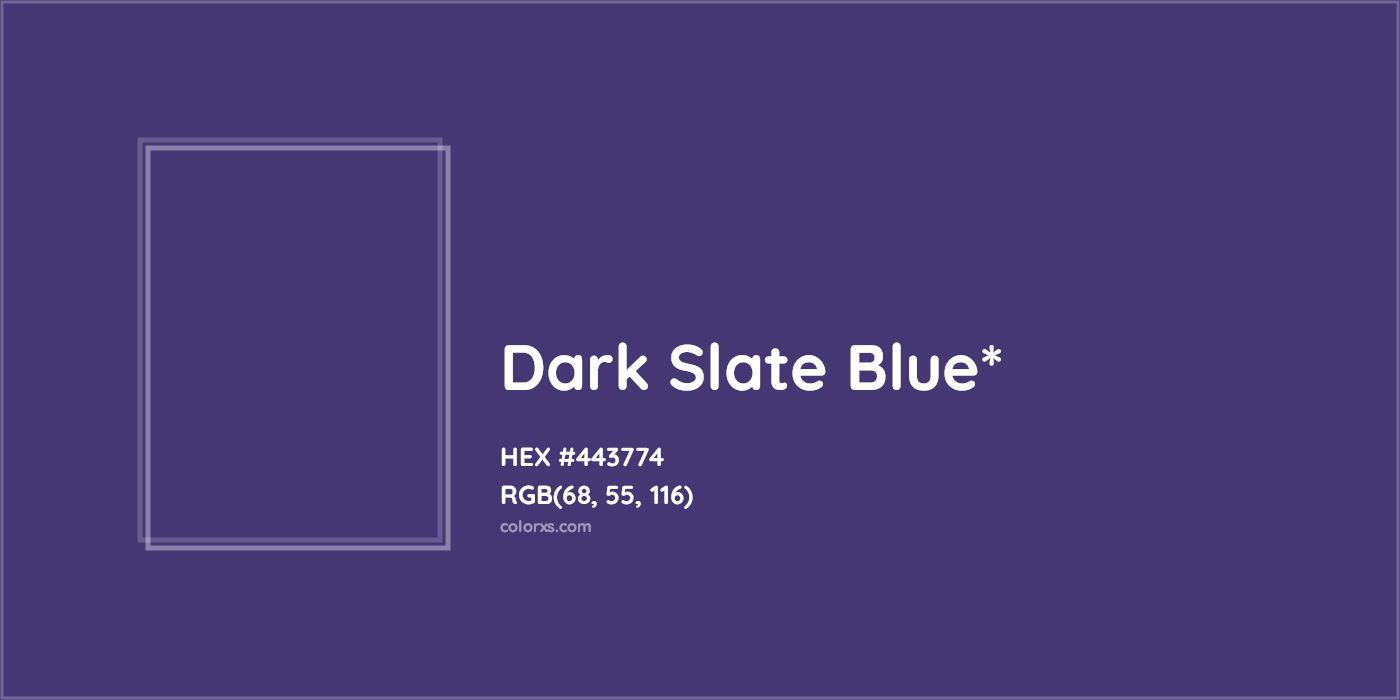 HEX #443774 Color Name, Color Code, Palettes, Similar Paints, Images