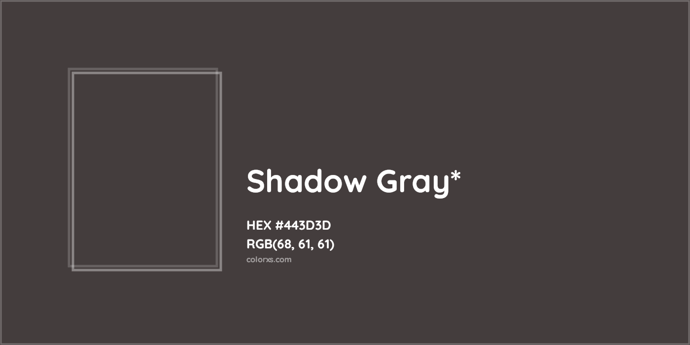 HEX #443D3D Color Name, Color Code, Palettes, Similar Paints, Images