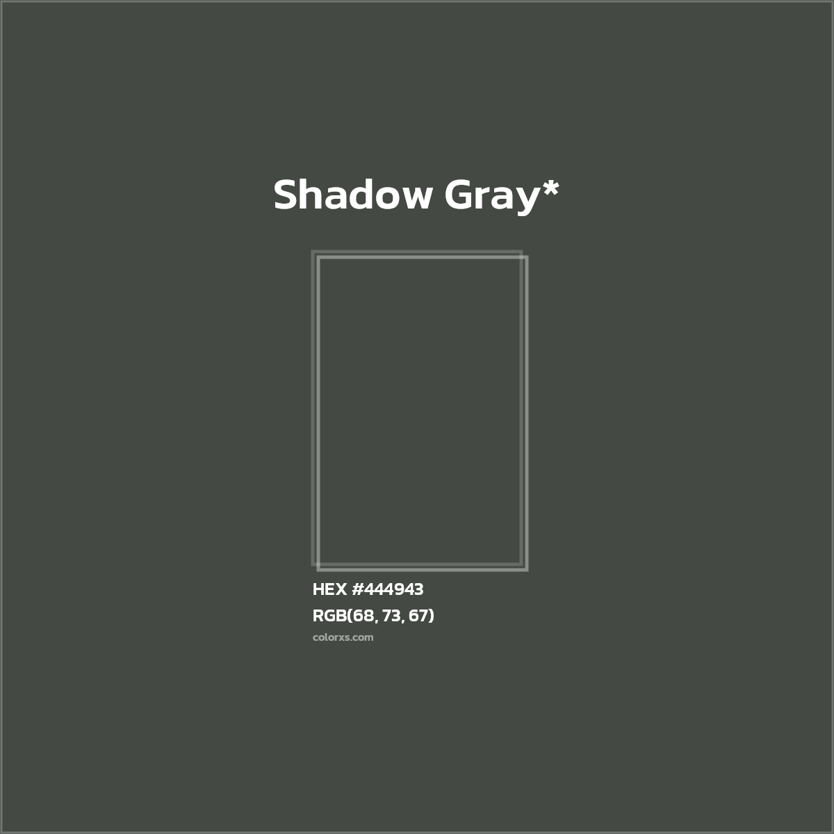 HEX #444943 Color Name, Color Code, Palettes, Similar Paints, Images