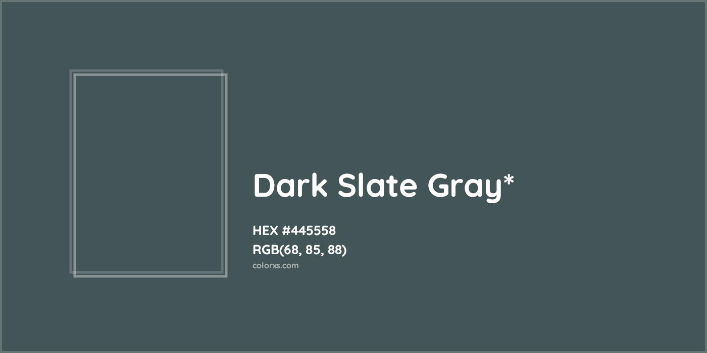 HEX #445558 Color Name, Color Code, Palettes, Similar Paints, Images