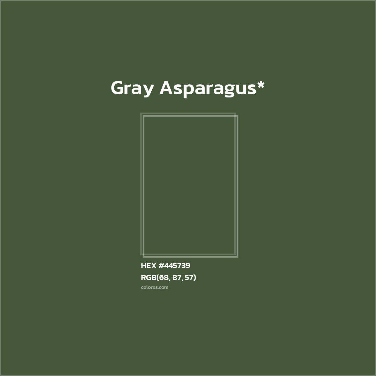 HEX #445739 Color Name, Color Code, Palettes, Similar Paints, Images