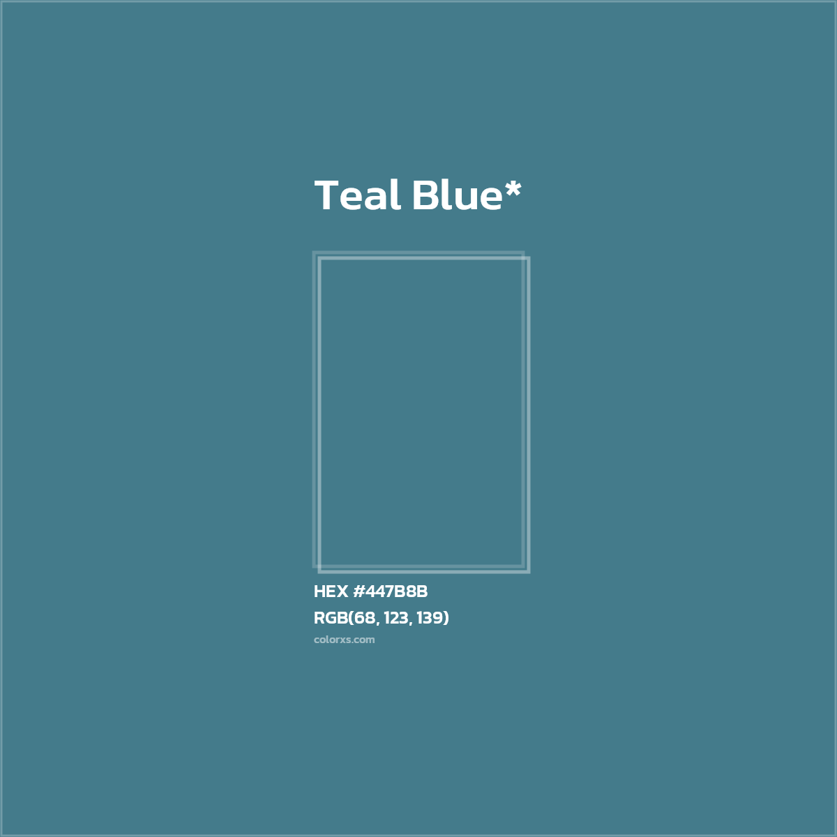HEX #447B8B Color Name, Color Code, Palettes, Similar Paints, Images