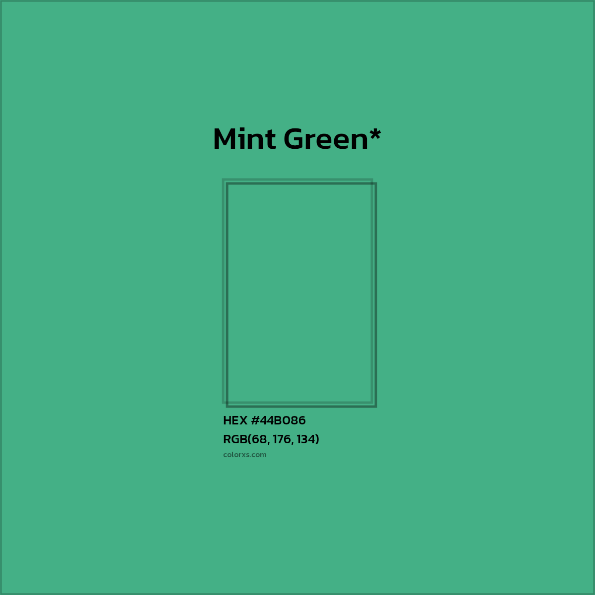 HEX #44B086 Color Name, Color Code, Palettes, Similar Paints, Images