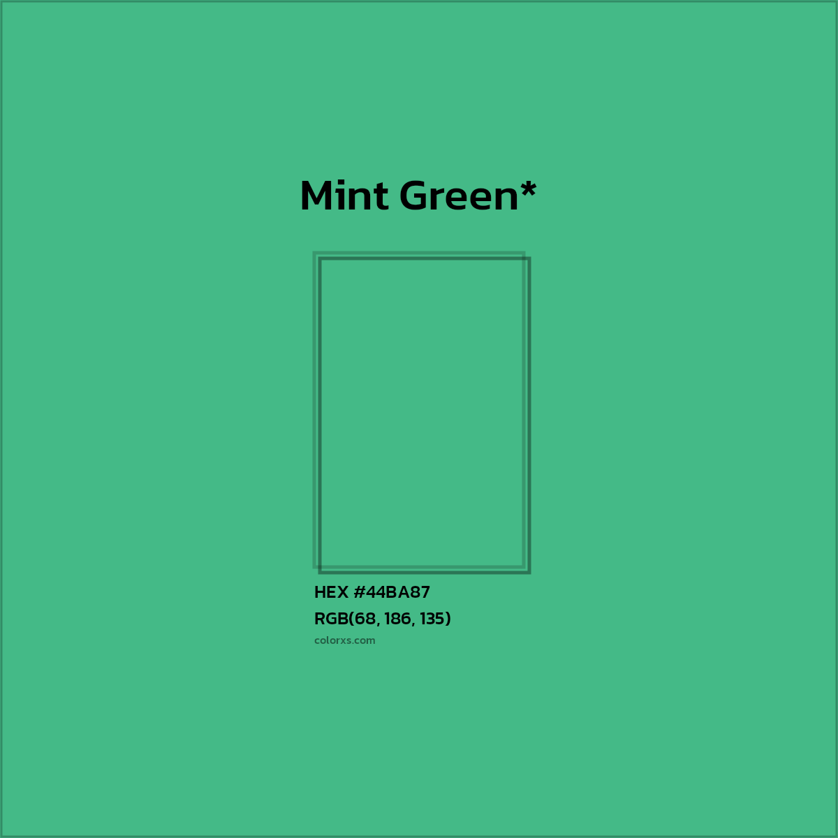 HEX #44BA87 Color Name, Color Code, Palettes, Similar Paints, Images