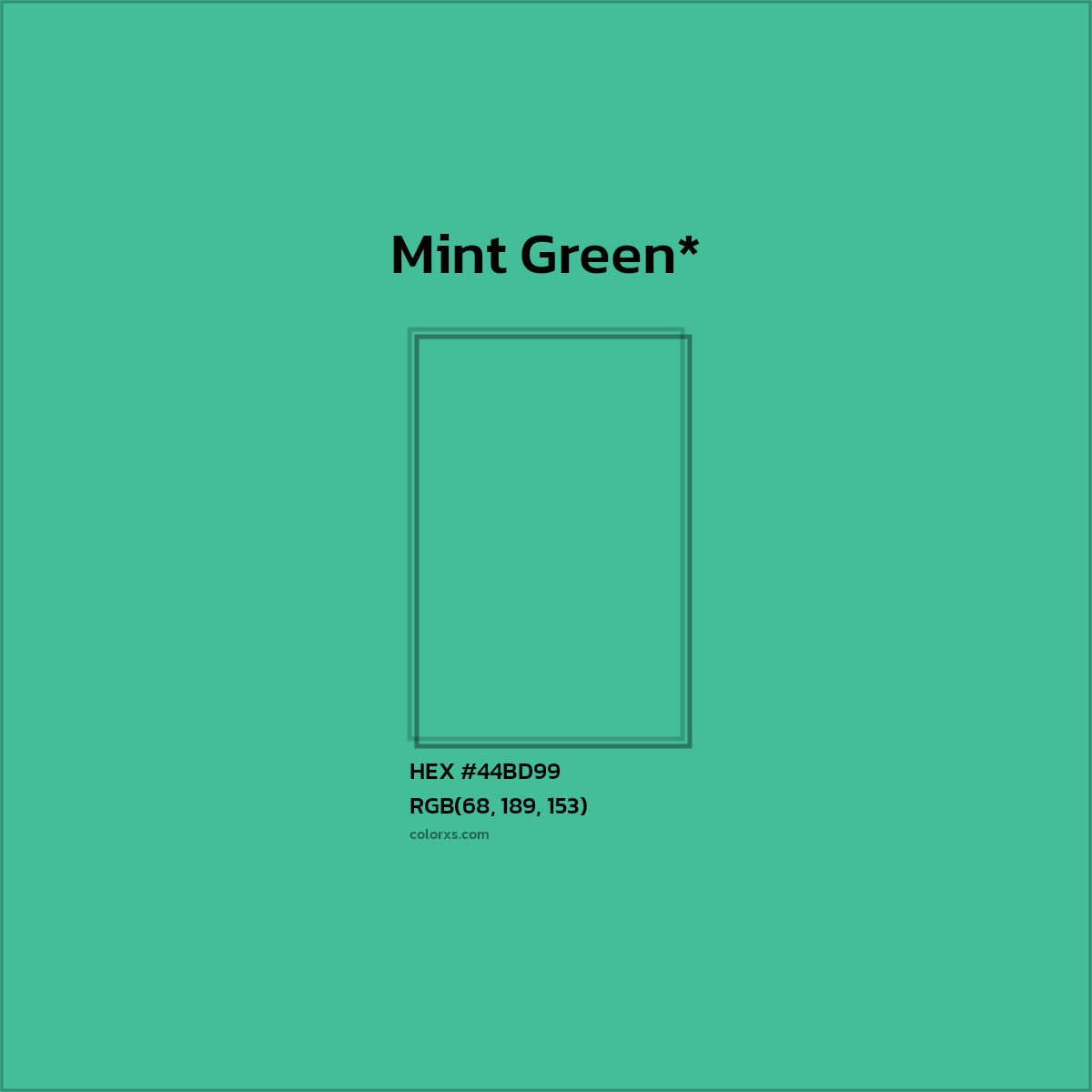 HEX #44BD99 Color Name, Color Code, Palettes, Similar Paints, Images