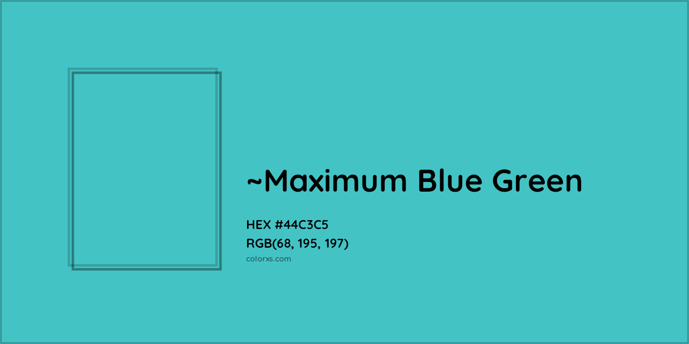 HEX #44C3C5 Color Name, Color Code, Palettes, Similar Paints, Images