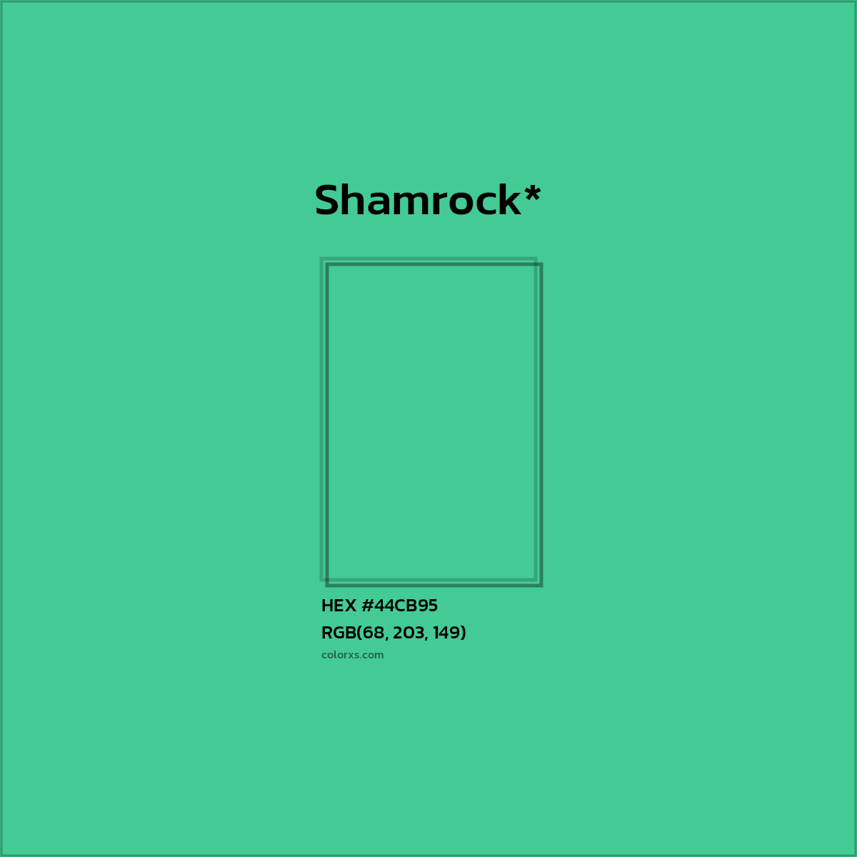 HEX #44CB95 Color Name, Color Code, Palettes, Similar Paints, Images