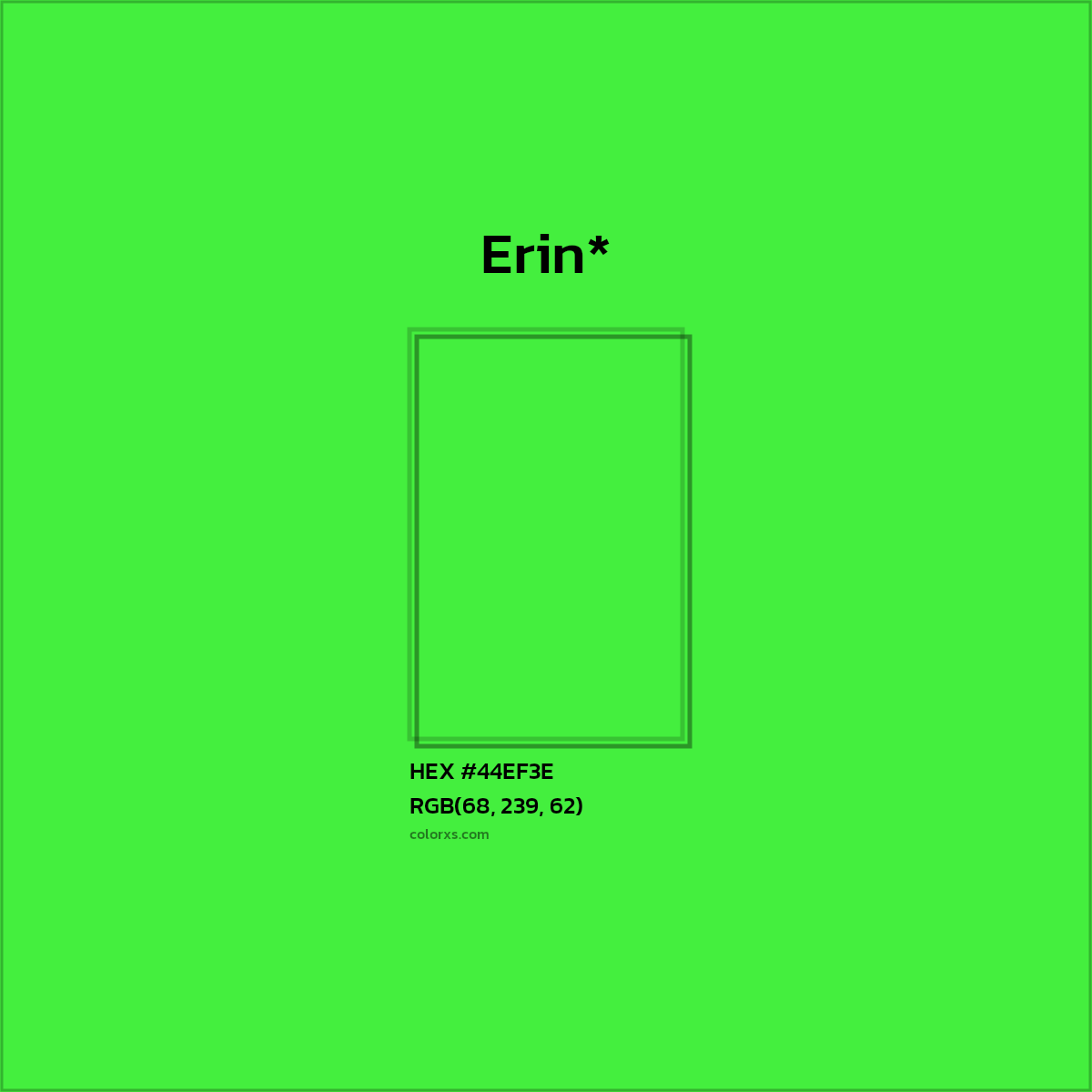 HEX #44EF3E Color Name, Color Code, Palettes, Similar Paints, Images