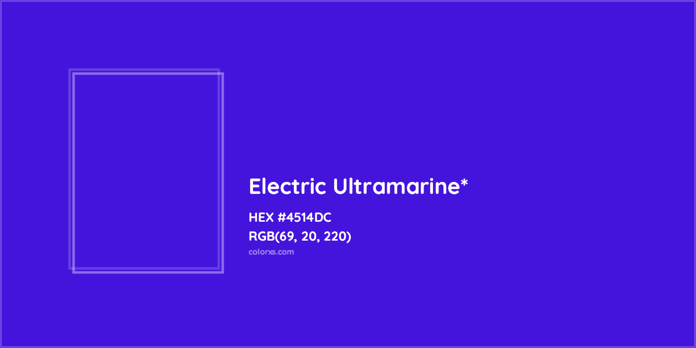 HEX #4514DC Color Name, Color Code, Palettes, Similar Paints, Images