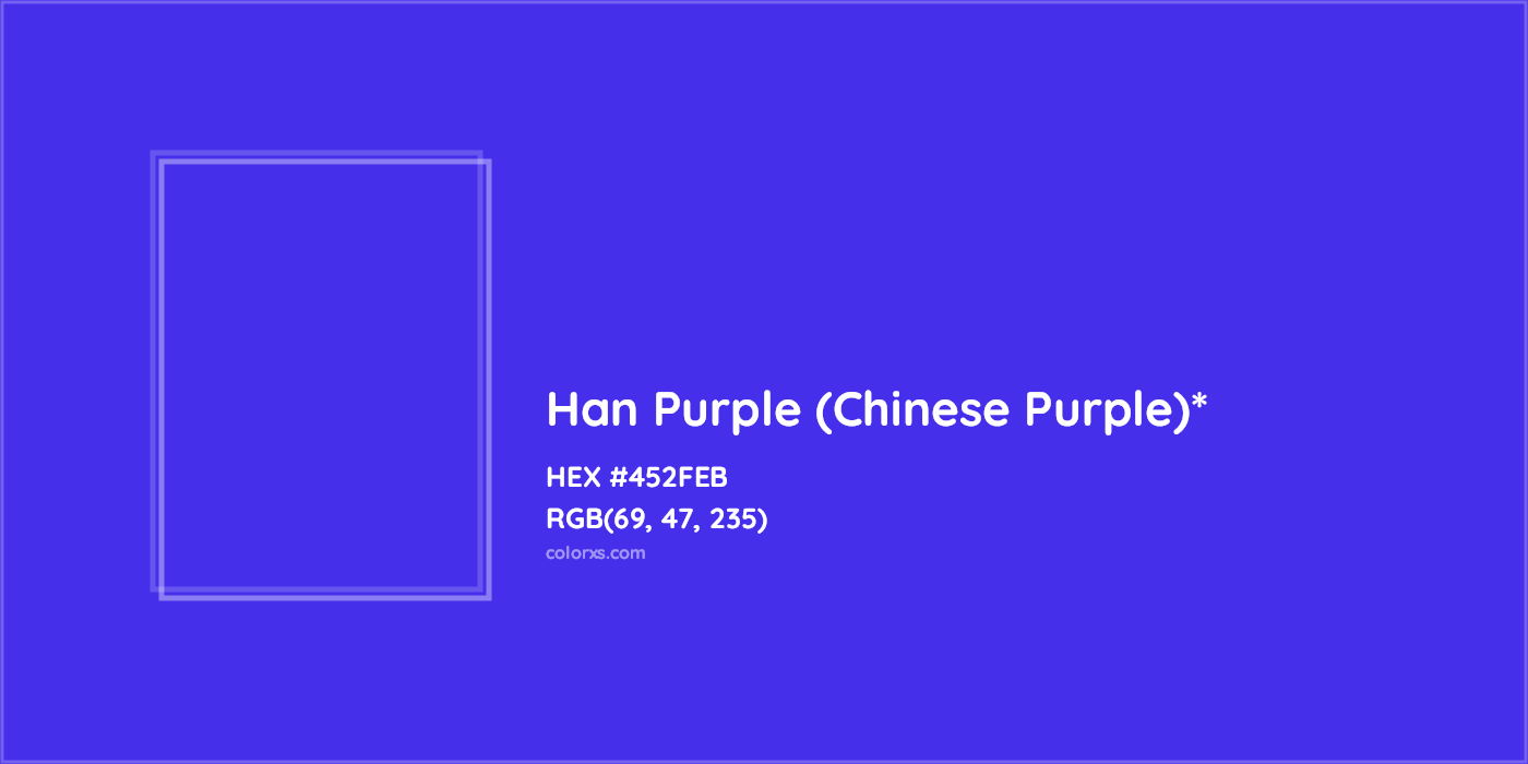 HEX #452FEB Color Name, Color Code, Palettes, Similar Paints, Images