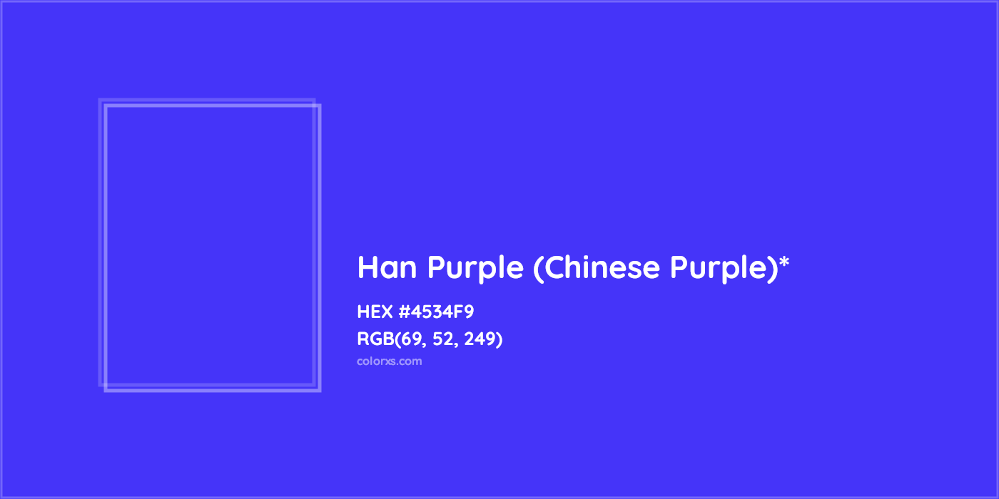 HEX #4534F9 Color Name, Color Code, Palettes, Similar Paints, Images