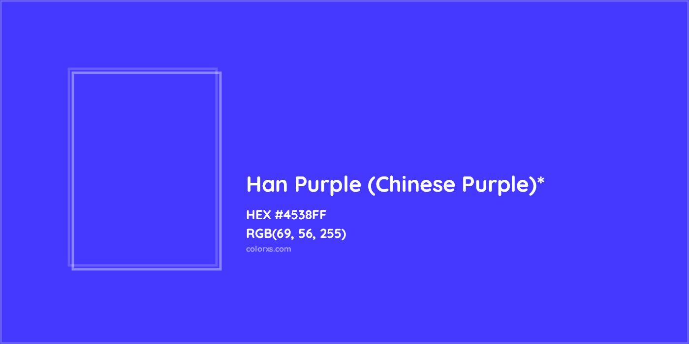 HEX #4538FF Color Name, Color Code, Palettes, Similar Paints, Images