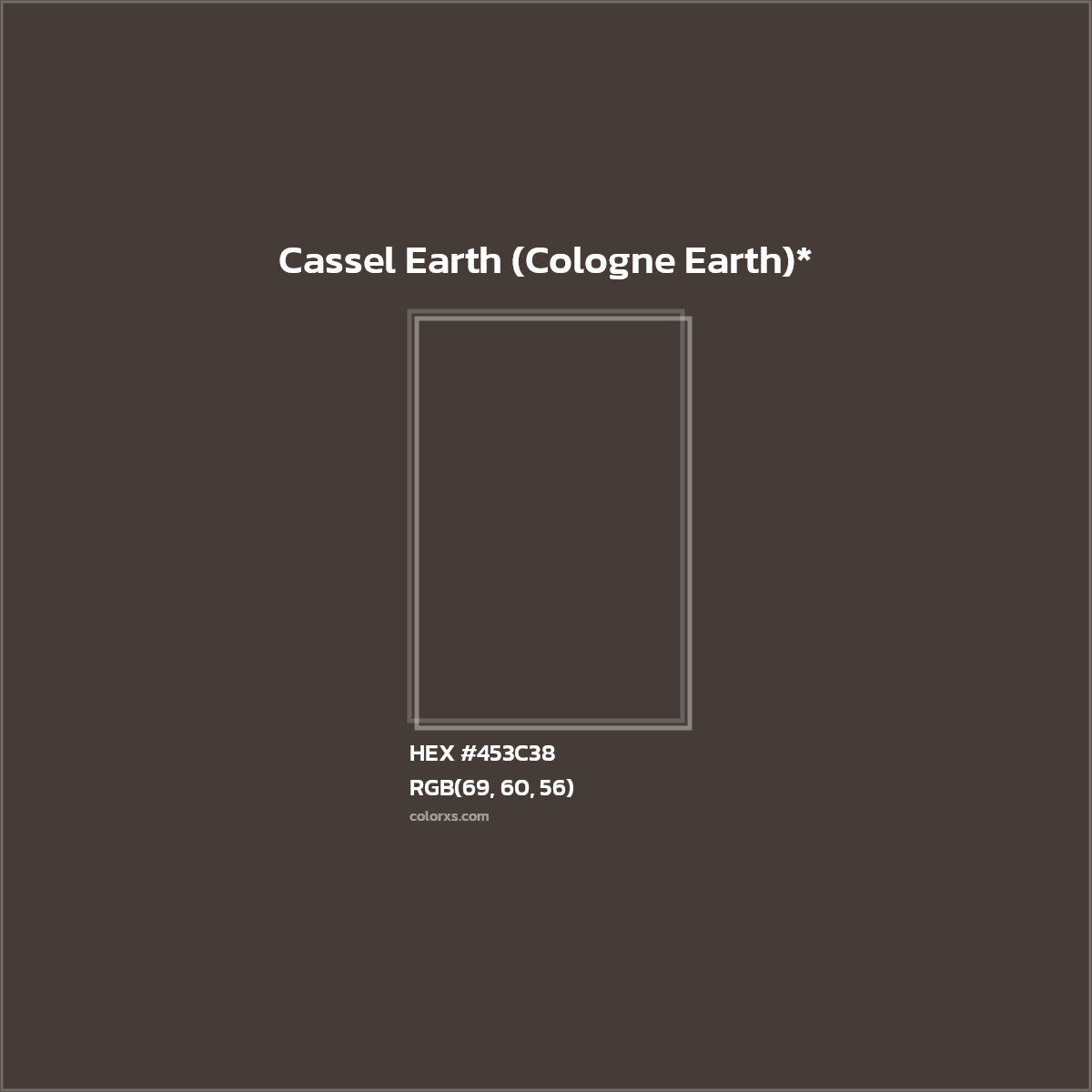 HEX #453C38 Color Name, Color Code, Palettes, Similar Paints, Images