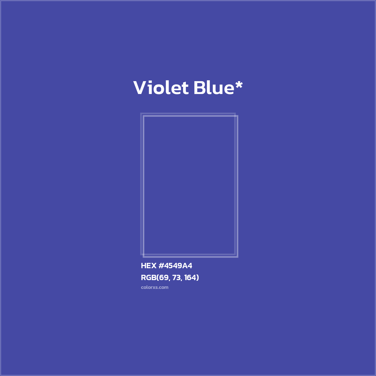 HEX #4549A4 Color Name, Color Code, Palettes, Similar Paints, Images