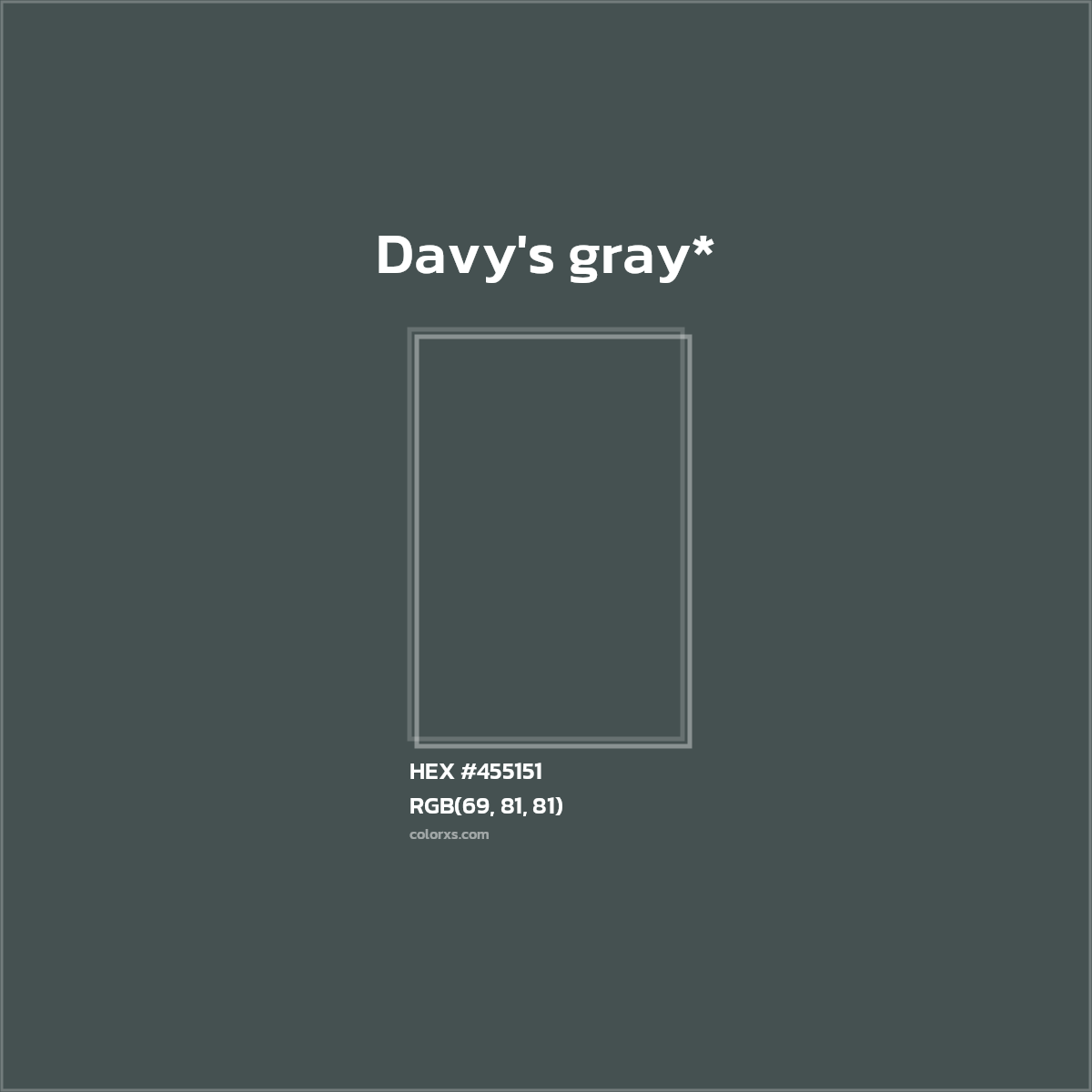HEX #455151 Color Name, Color Code, Palettes, Similar Paints, Images