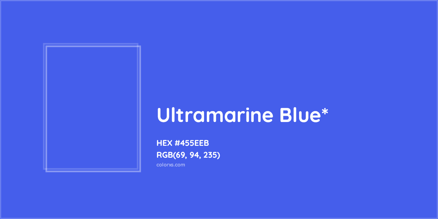 HEX #455EEB Color Name, Color Code, Palettes, Similar Paints, Images