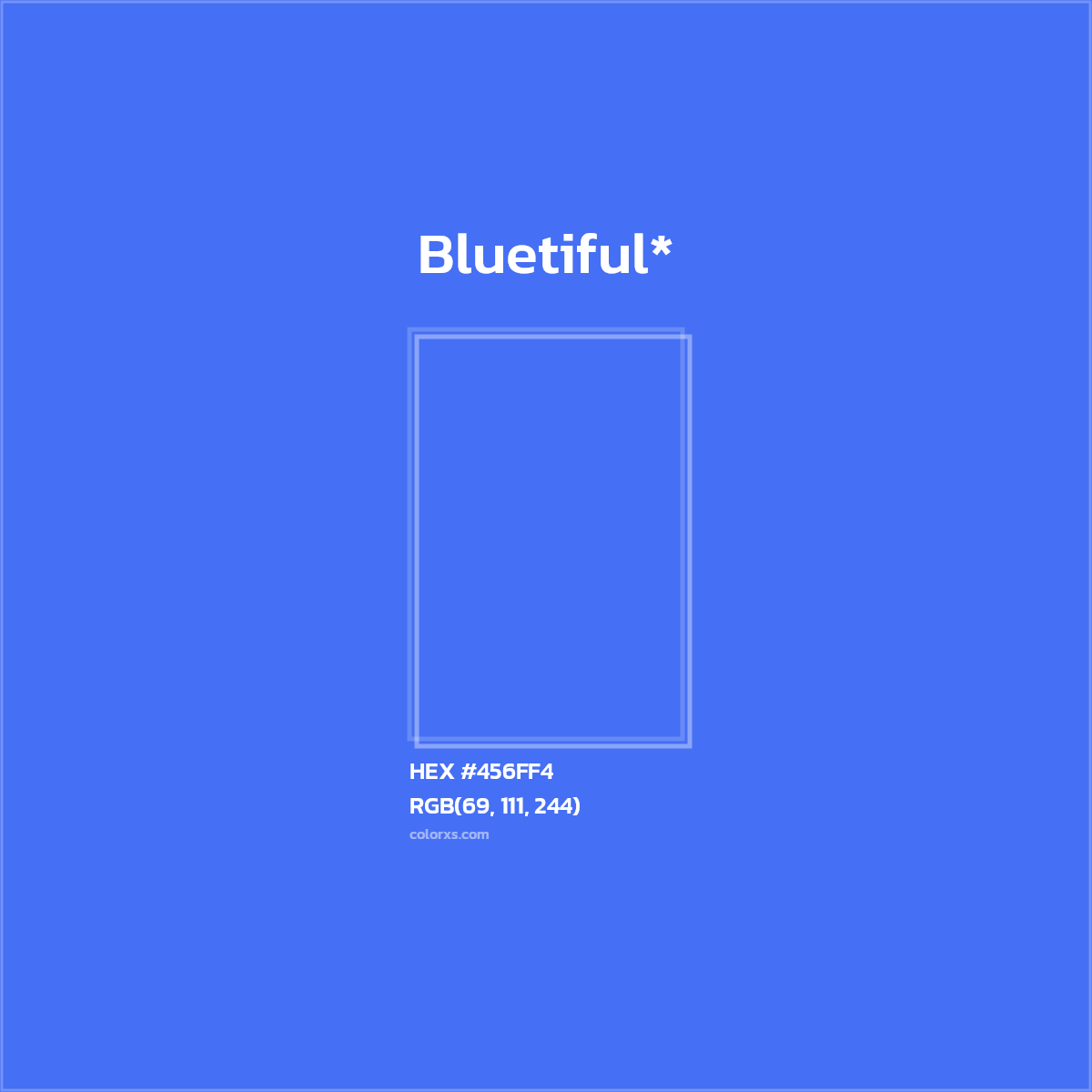 HEX #456FF4 Color Name, Color Code, Palettes, Similar Paints, Images