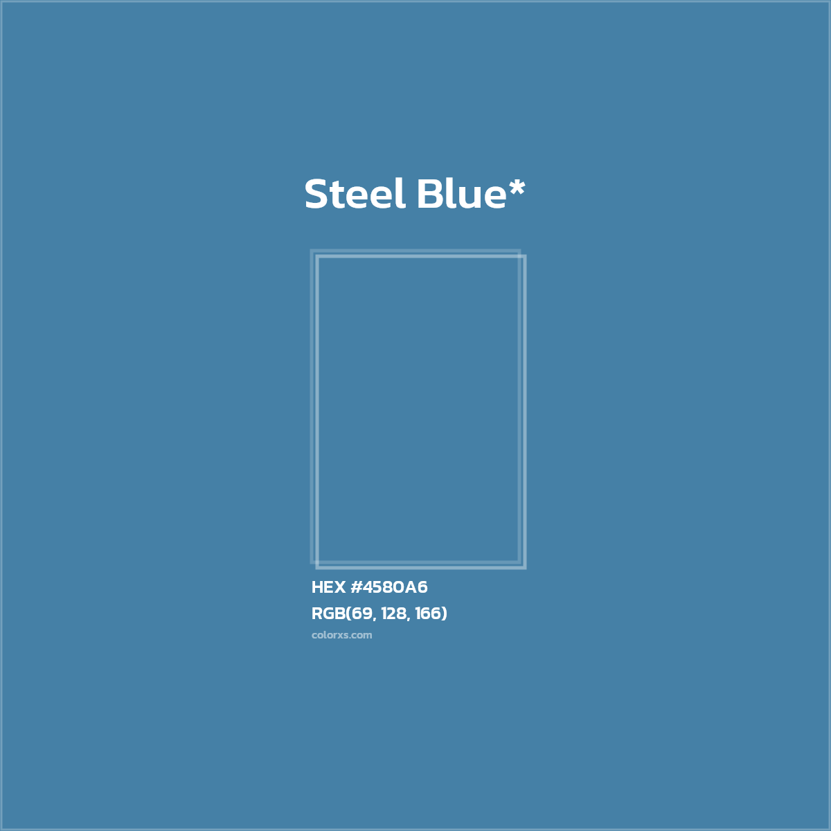HEX #4580A6 Color Name, Color Code, Palettes, Similar Paints, Images
