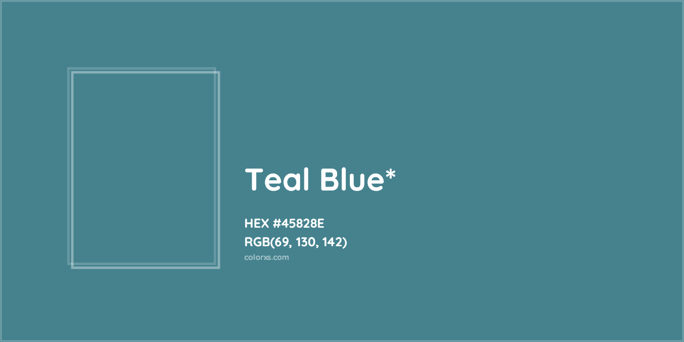 HEX #45828E Color Name, Color Code, Palettes, Similar Paints, Images