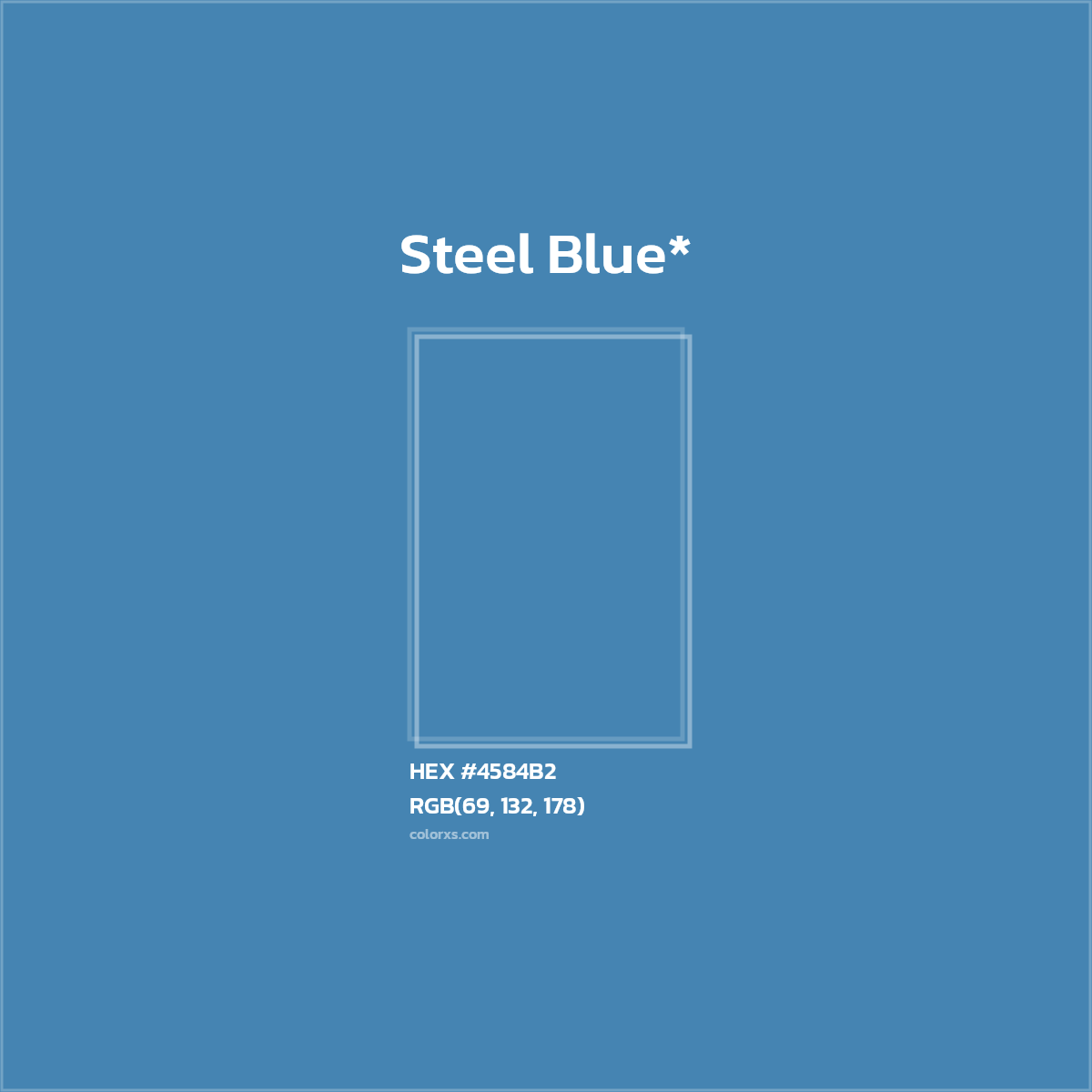 HEX #4584B2 Color Name, Color Code, Palettes, Similar Paints, Images
