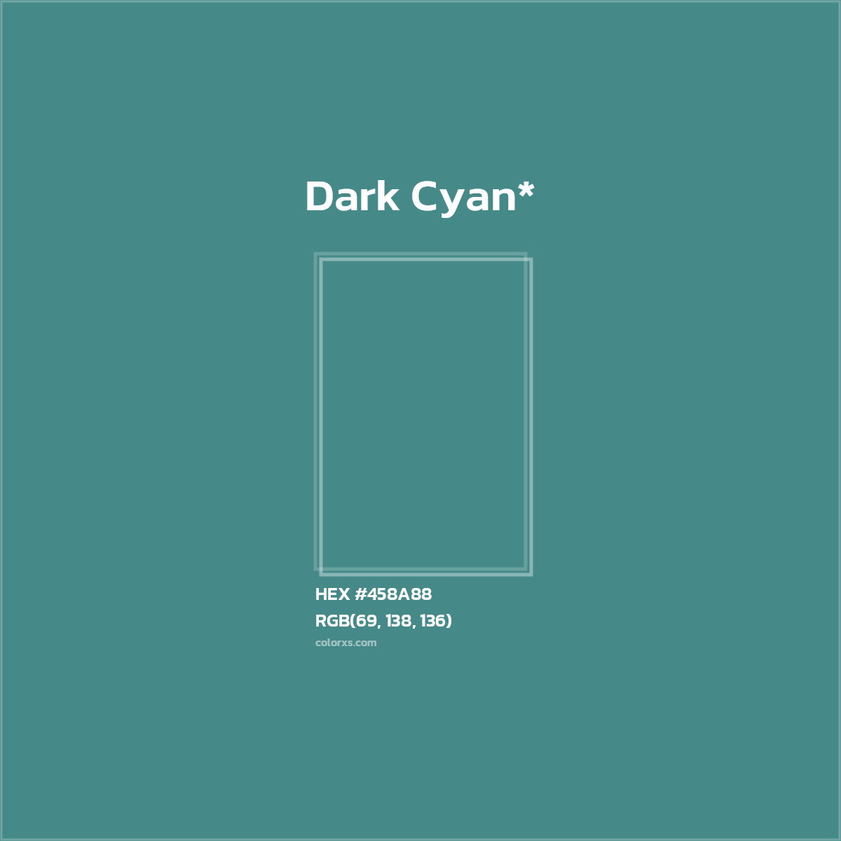 HEX #458A88 Color Name, Color Code, Palettes, Similar Paints, Images