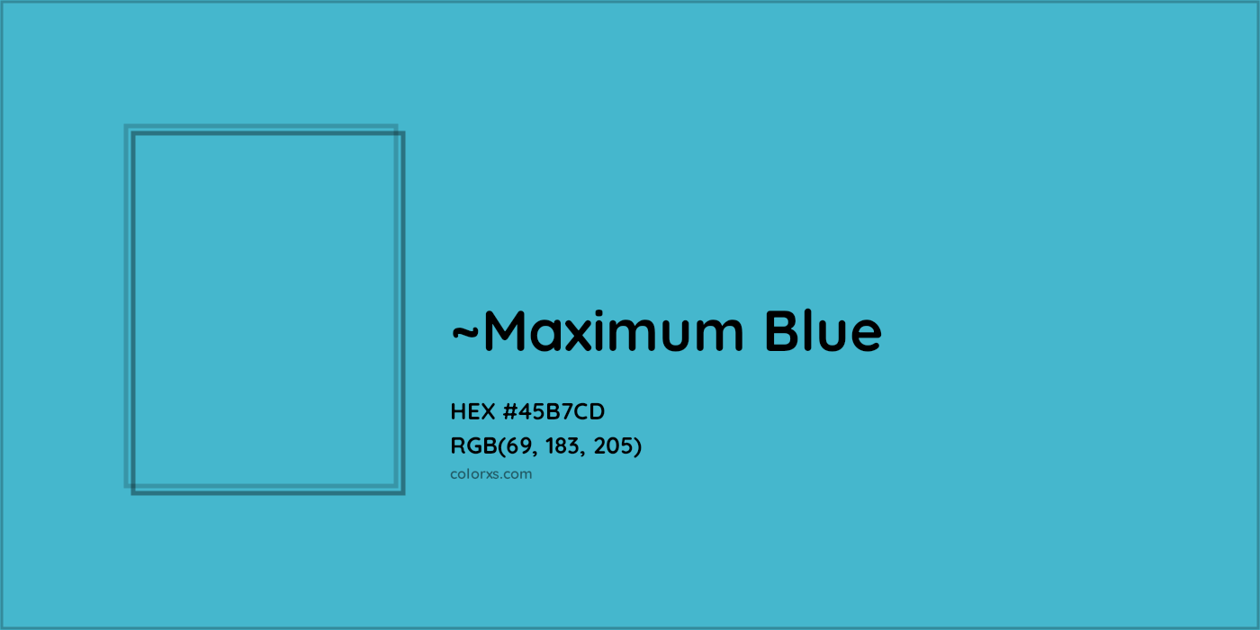 HEX #45B7CD Color Name, Color Code, Palettes, Similar Paints, Images