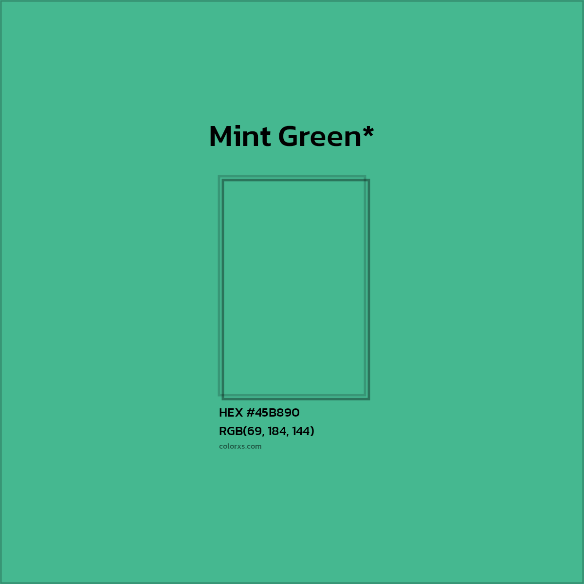 HEX #45B890 Color Name, Color Code, Palettes, Similar Paints, Images