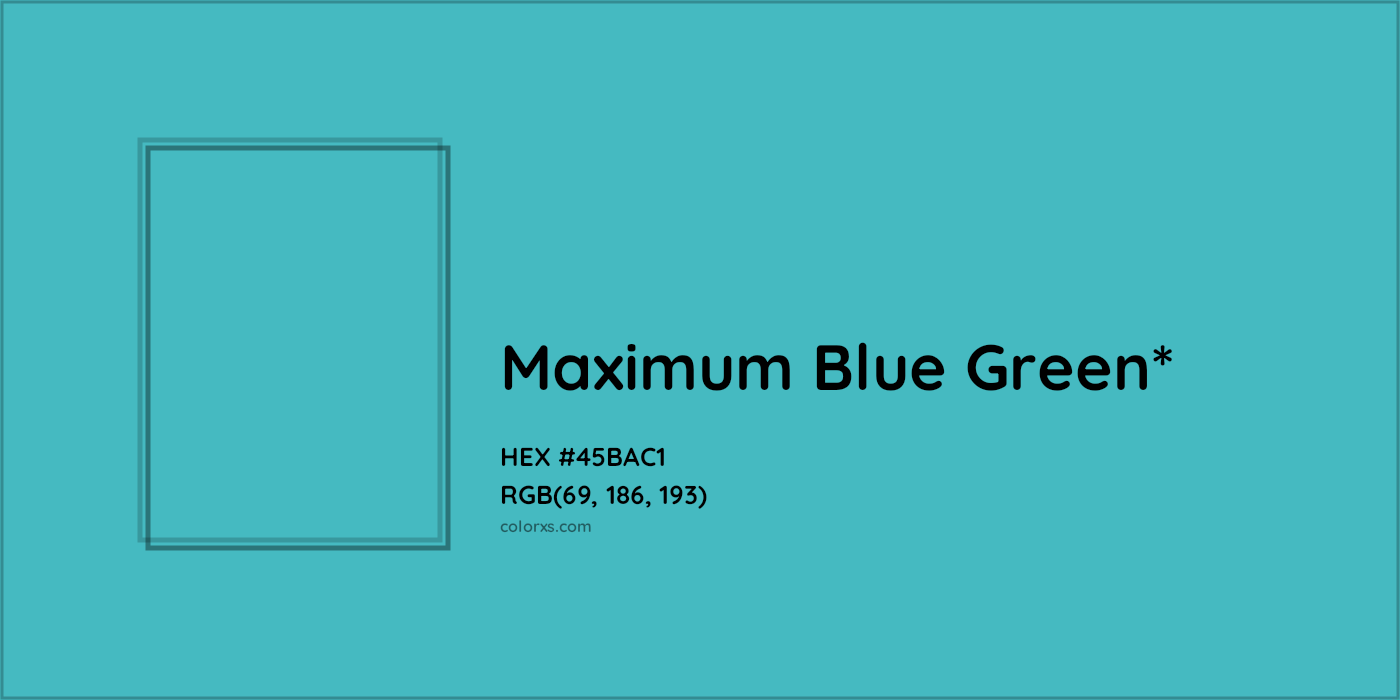 HEX #45BAC1 Color Name, Color Code, Palettes, Similar Paints, Images