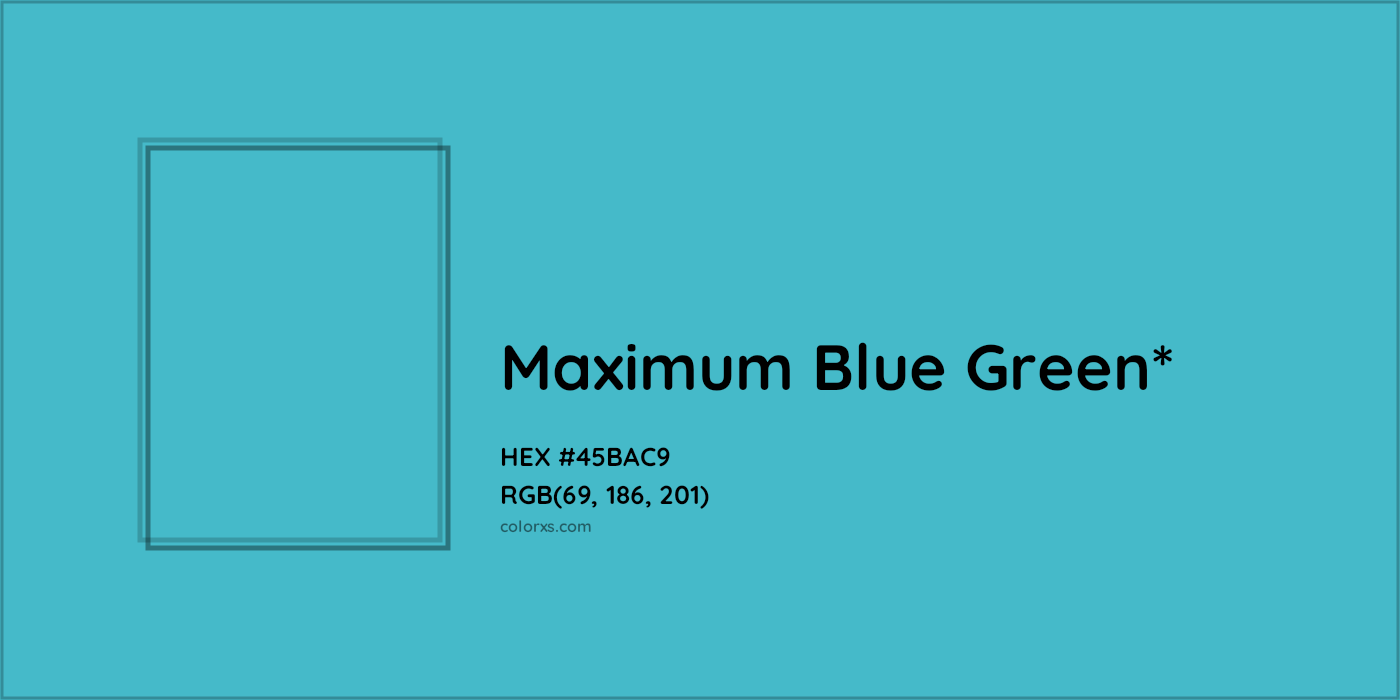 HEX #45BAC9 Color Name, Color Code, Palettes, Similar Paints, Images