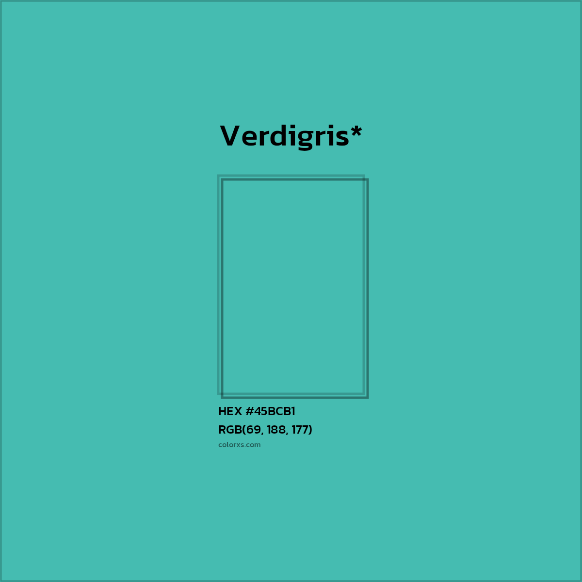 HEX #45BCB1 Color Name, Color Code, Palettes, Similar Paints, Images