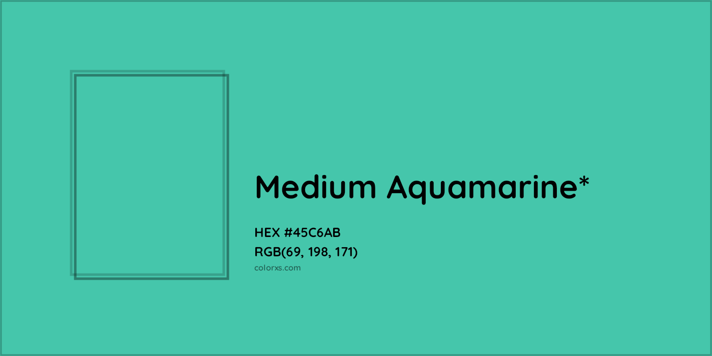 HEX #45C6AB Color Name, Color Code, Palettes, Similar Paints, Images