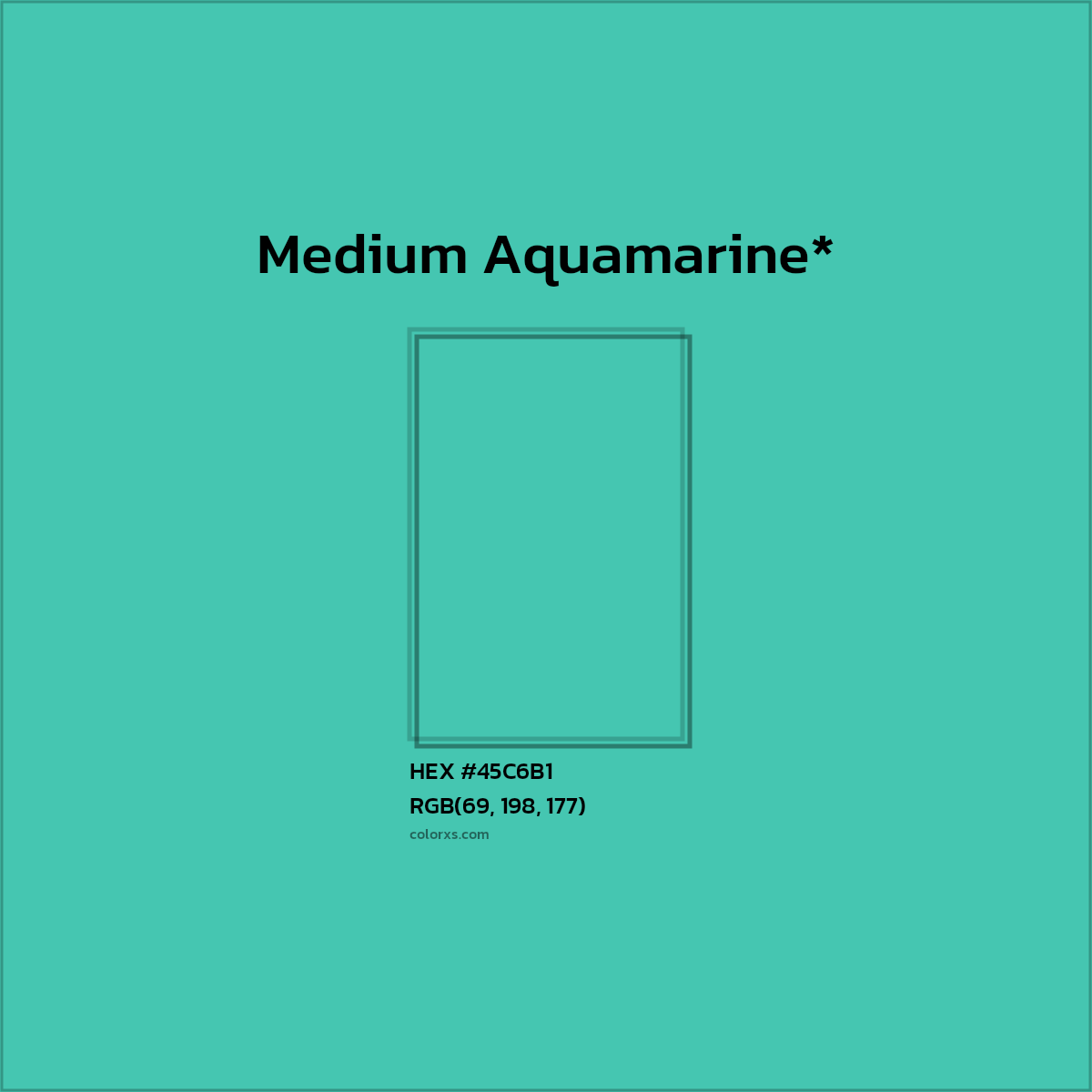HEX #45C6B1 Color Name, Color Code, Palettes, Similar Paints, Images