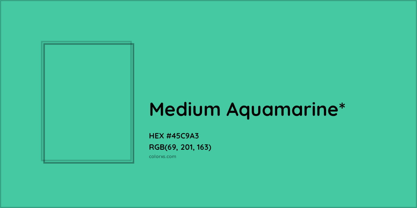 HEX #45C9A3 Color Name, Color Code, Palettes, Similar Paints, Images