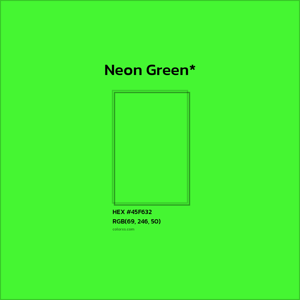 HEX #45F632 Color Name, Color Code, Palettes, Similar Paints, Images