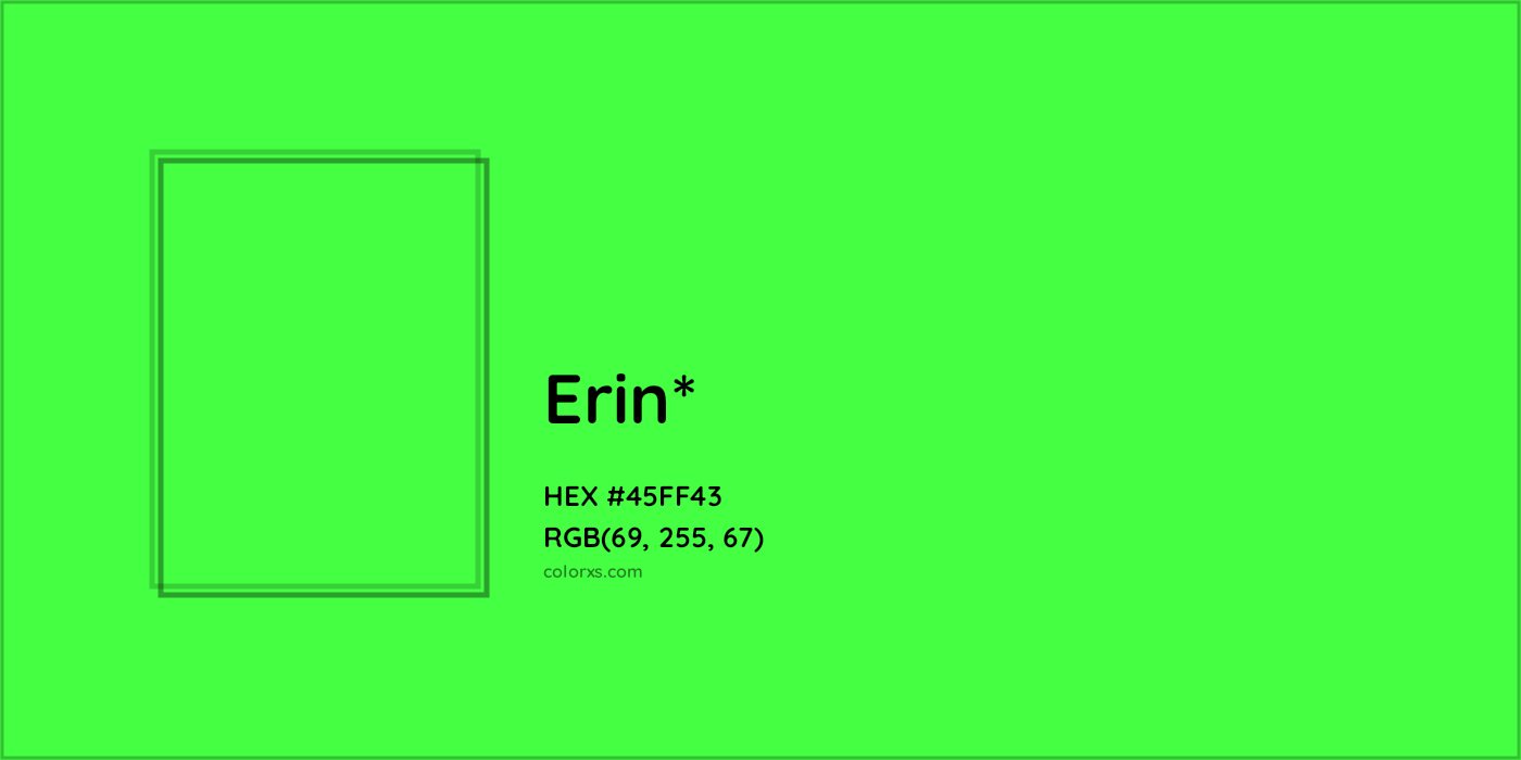 HEX #45FF43 Color Name, Color Code, Palettes, Similar Paints, Images