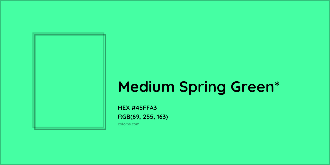 HEX #45FFA3 Color Name, Color Code, Palettes, Similar Paints, Images