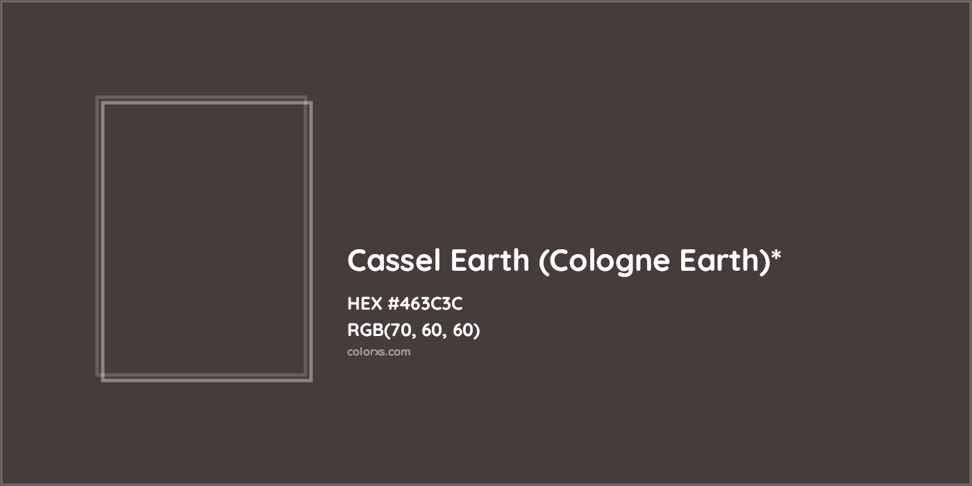 HEX #463C3C Color Name, Color Code, Palettes, Similar Paints, Images