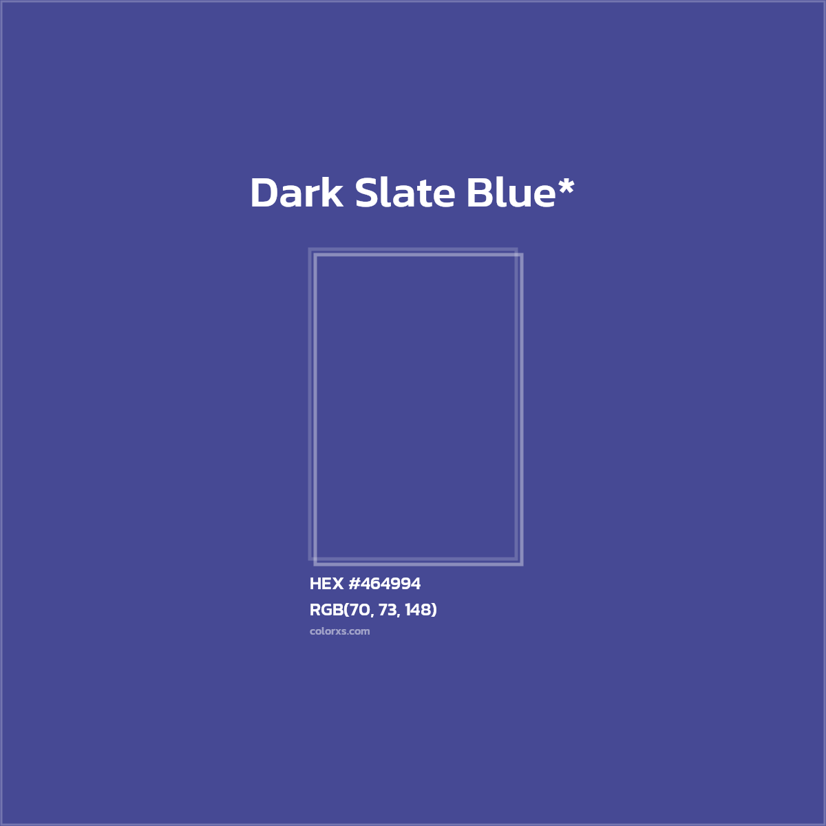 HEX #464994 Color Name, Color Code, Palettes, Similar Paints, Images