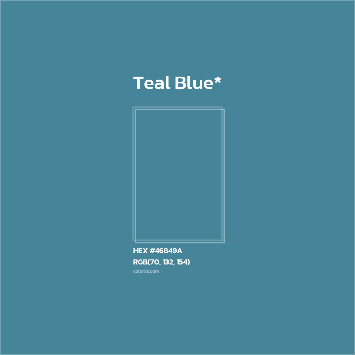 HEX #46849A Color Name, Color Code, Palettes, Similar Paints, Images