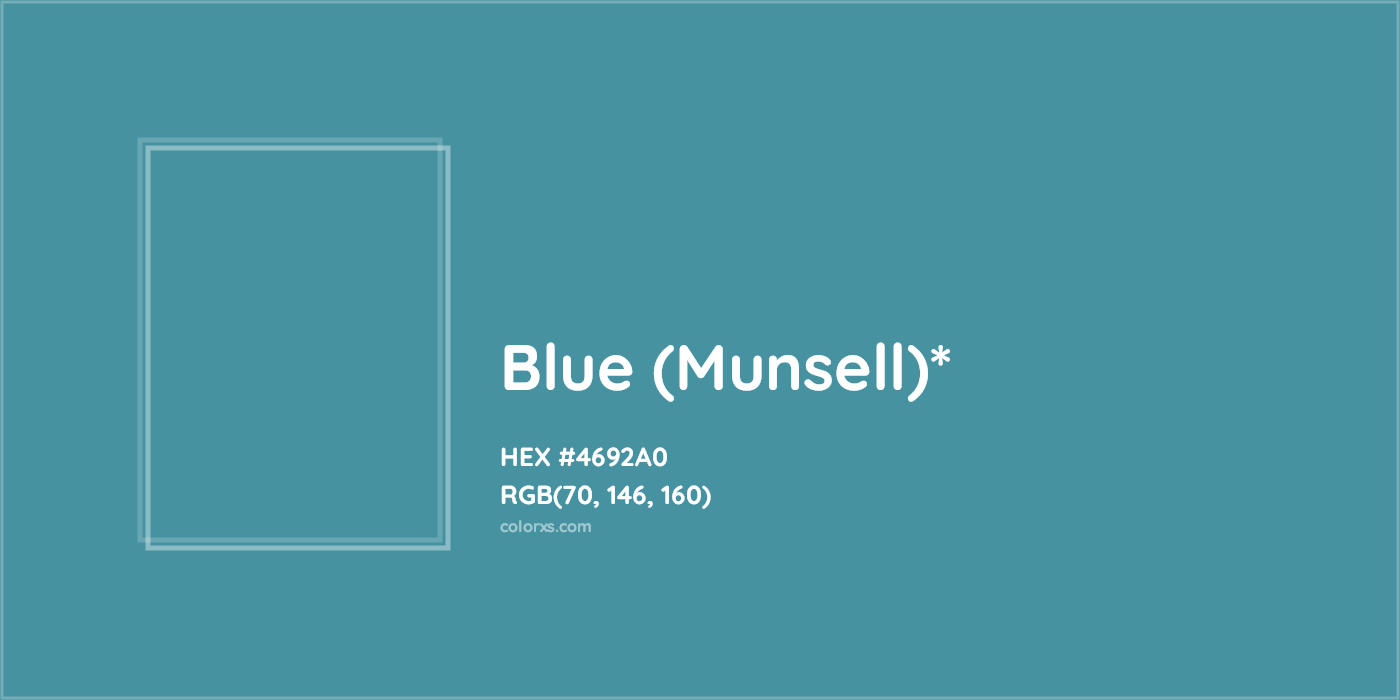 HEX #4692A0 Color Name, Color Code, Palettes, Similar Paints, Images