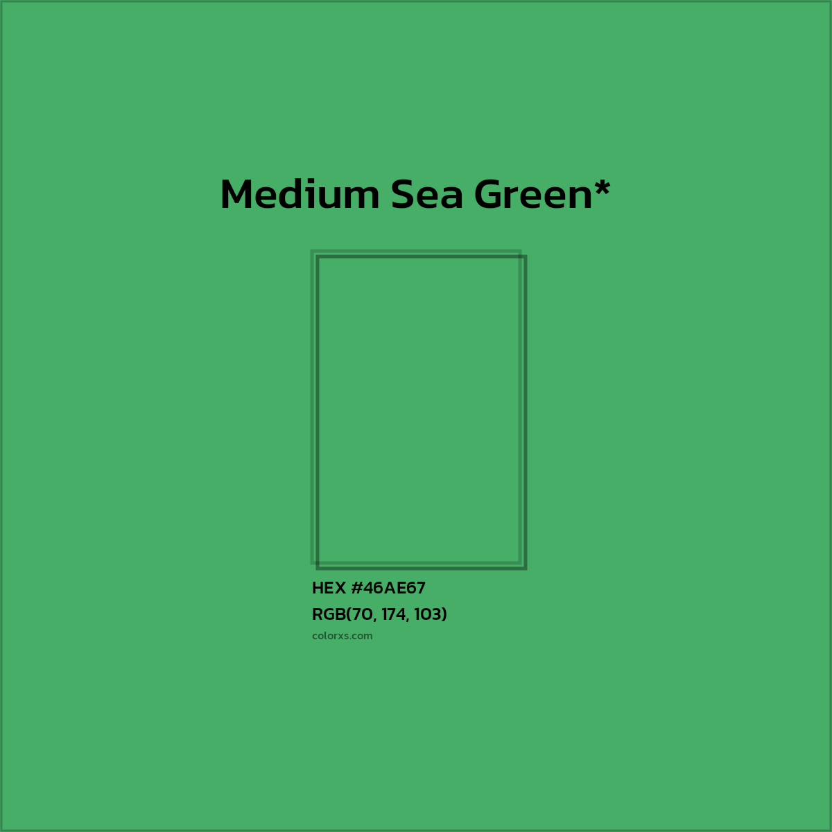 HEX #46AE67 Color Name, Color Code, Palettes, Similar Paints, Images