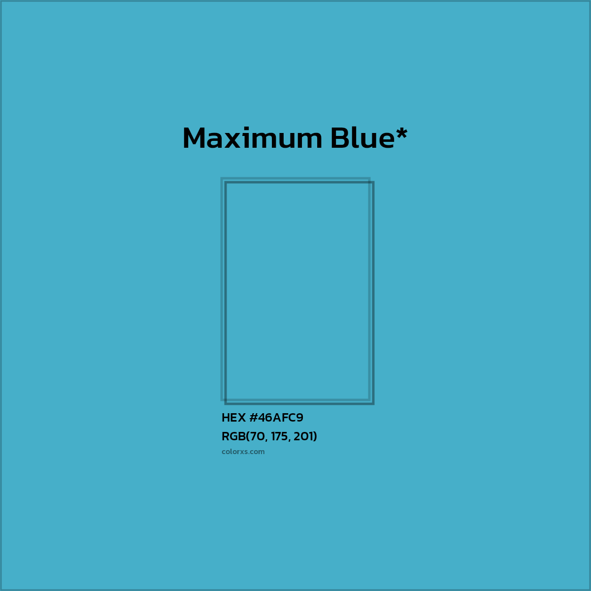 HEX #46AFC9 Color Name, Color Code, Palettes, Similar Paints, Images