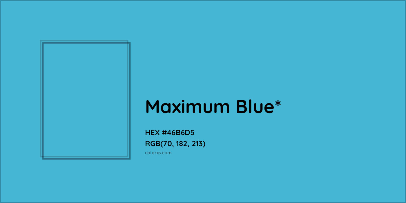 HEX #46B6D5 Color Name, Color Code, Palettes, Similar Paints, Images