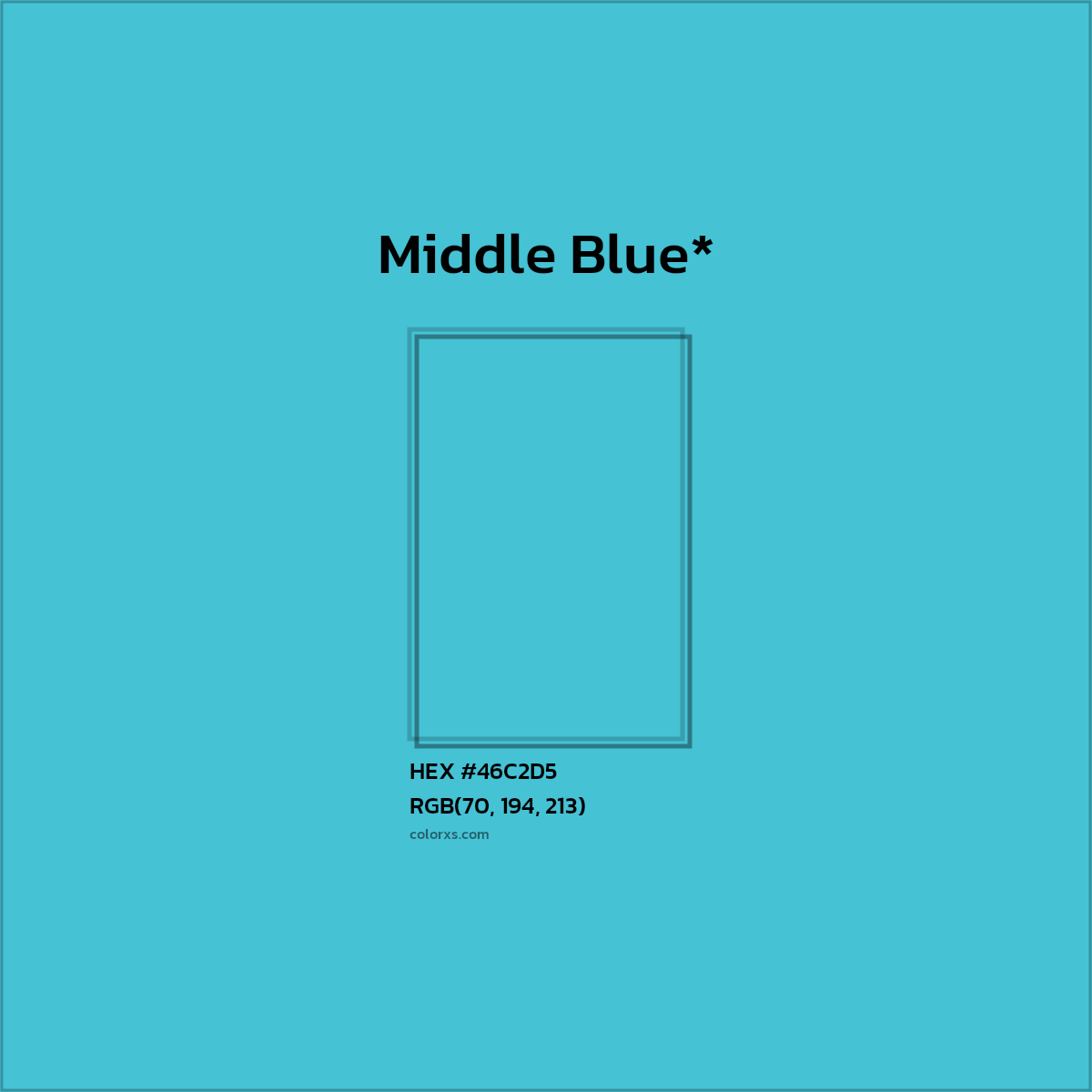 HEX #46C2D5 Color Name, Color Code, Palettes, Similar Paints, Images