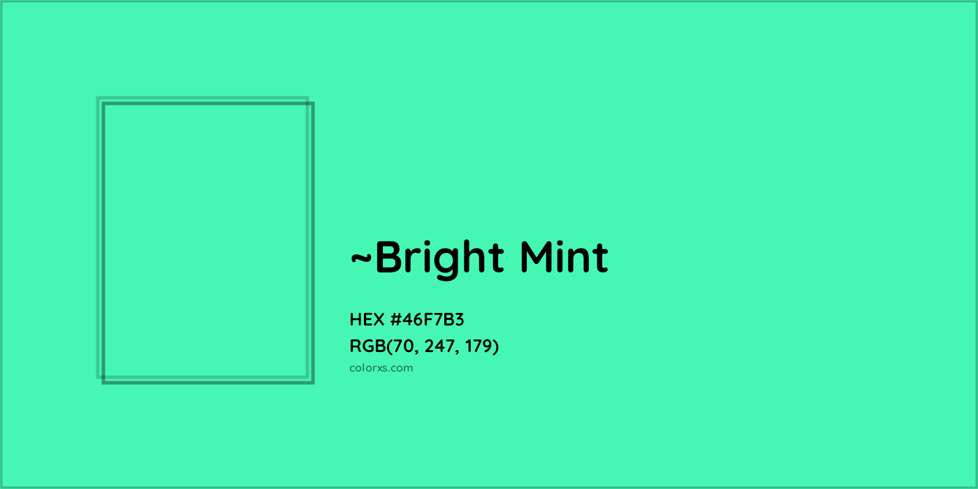 HEX #46F7B3 Color Name, Color Code, Palettes, Similar Paints, Images