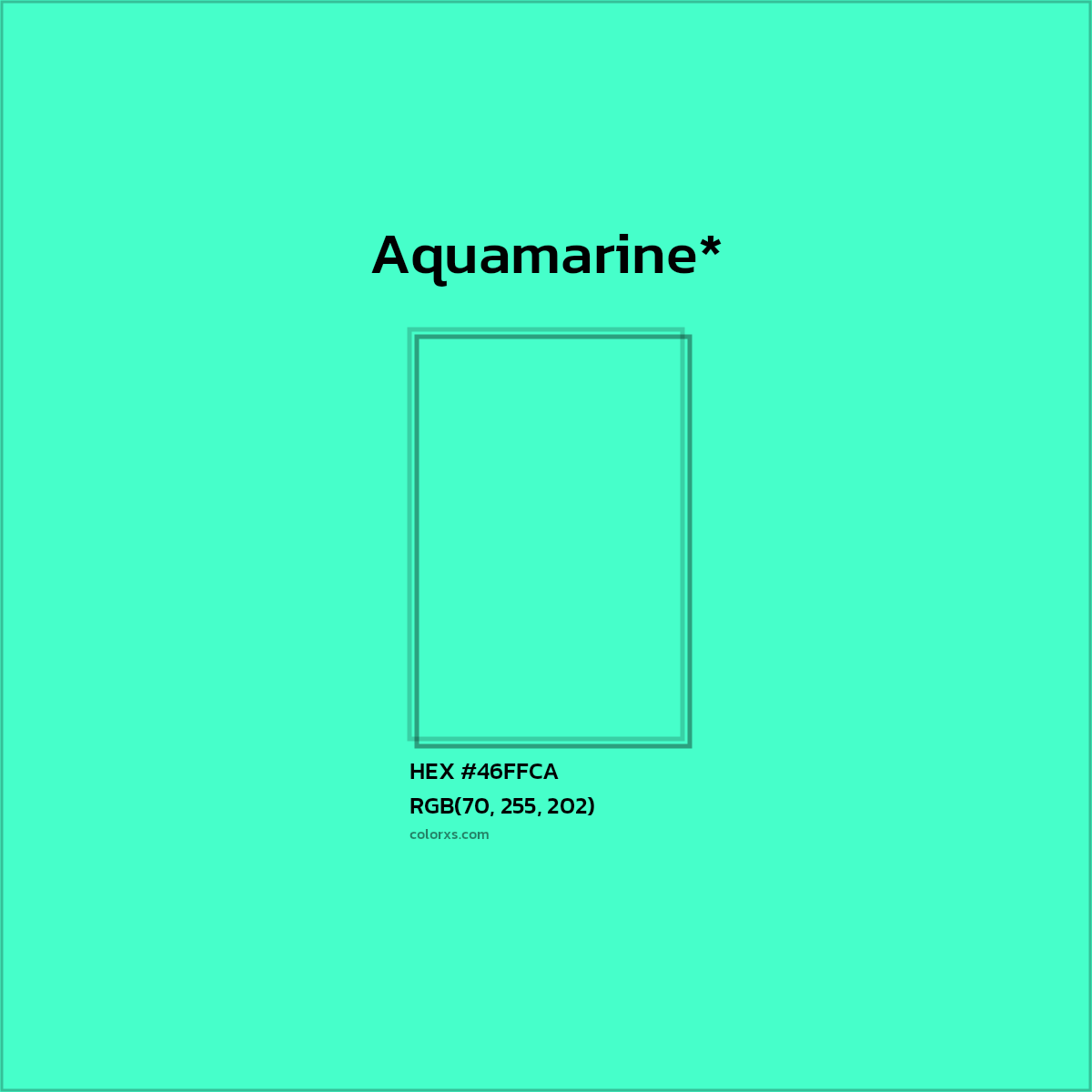 HEX #46FFCA Color Name, Color Code, Palettes, Similar Paints, Images