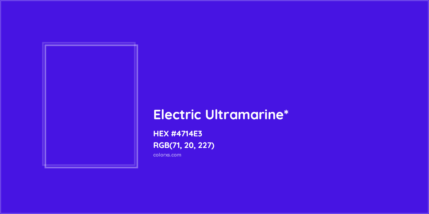HEX #4714E3 Color Name, Color Code, Palettes, Similar Paints, Images