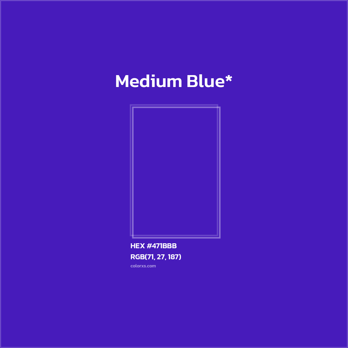 HEX #471BBB Color Name, Color Code, Palettes, Similar Paints, Images