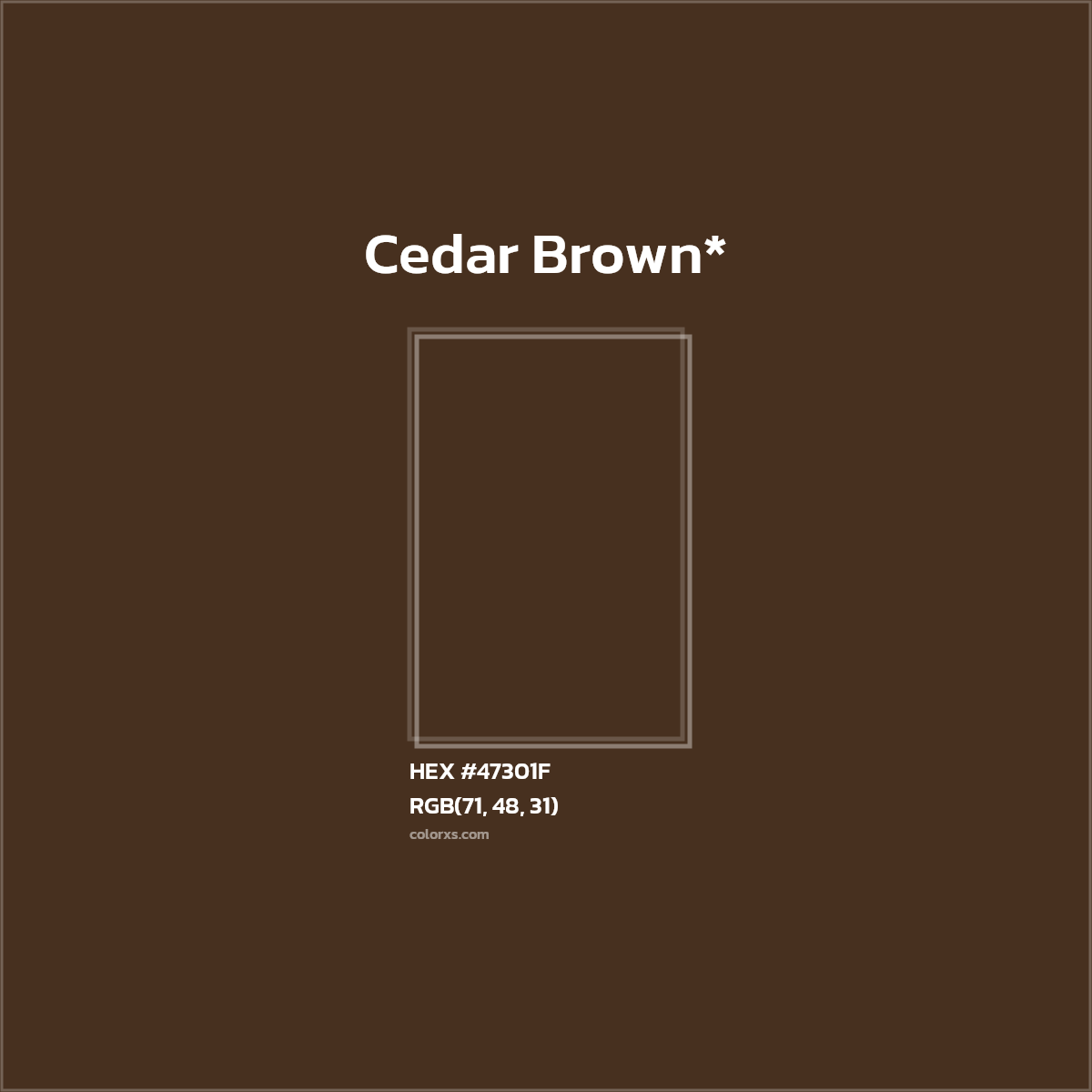 HEX #47301F Color Name, Color Code, Palettes, Similar Paints, Images