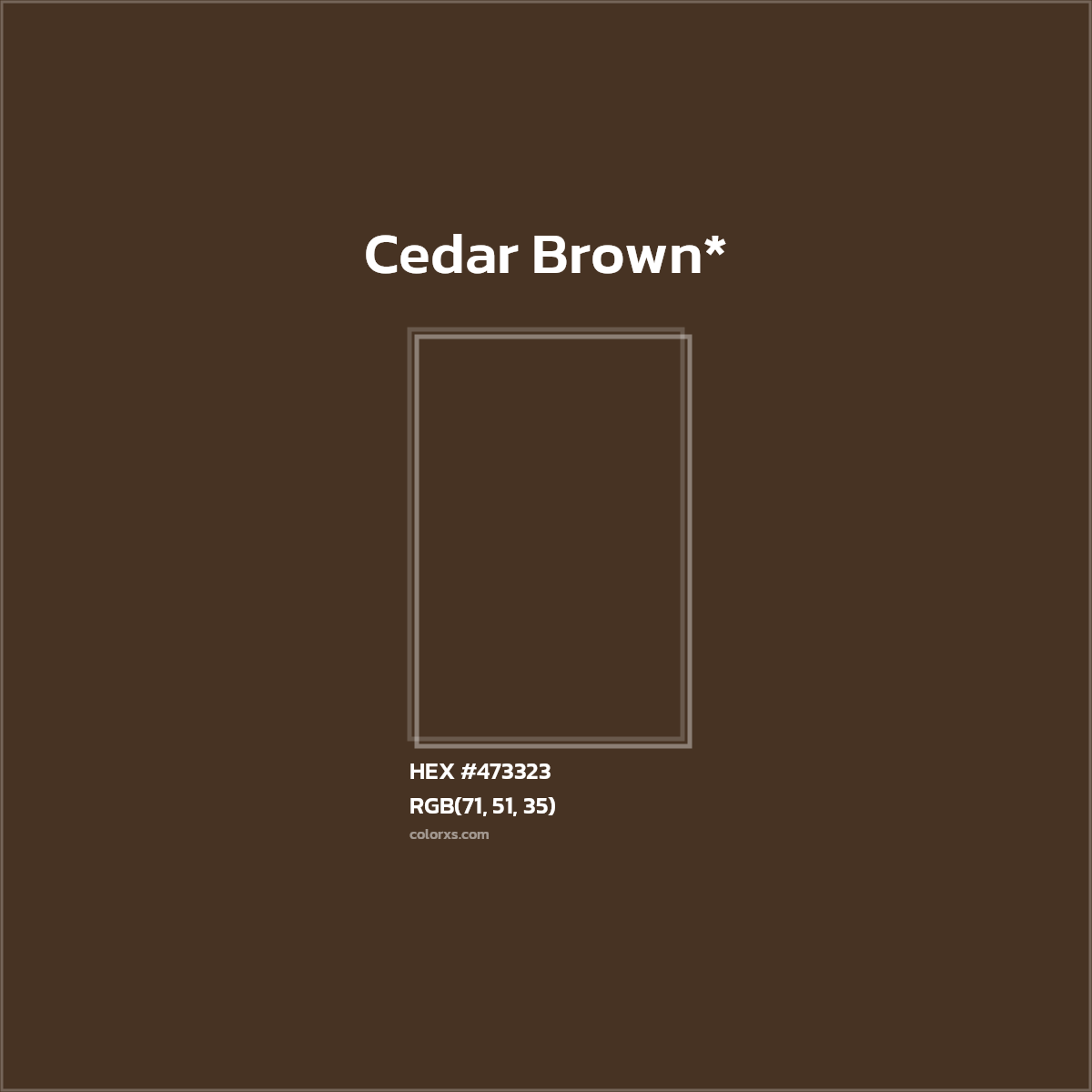 HEX #473323 Color Name, Color Code, Palettes, Similar Paints, Images